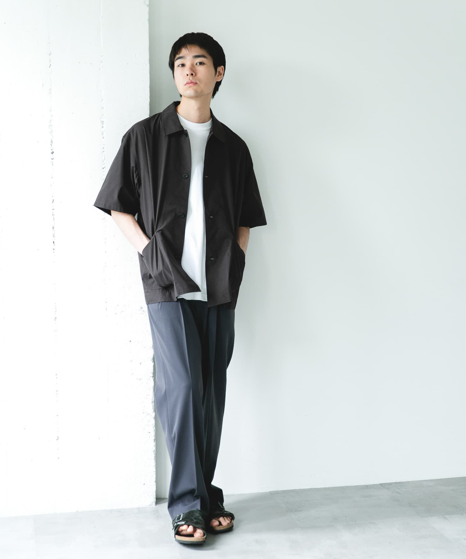 URBAN RESEARCH DOORS「『速乾/ｲｰｼﾞｰｹｱ/UVｶｯﾄ』『URTECH』Aircare ｼｮｰﾄｽﾘｰﾌﾞｼｬ 」|シャツ・ブラウス|