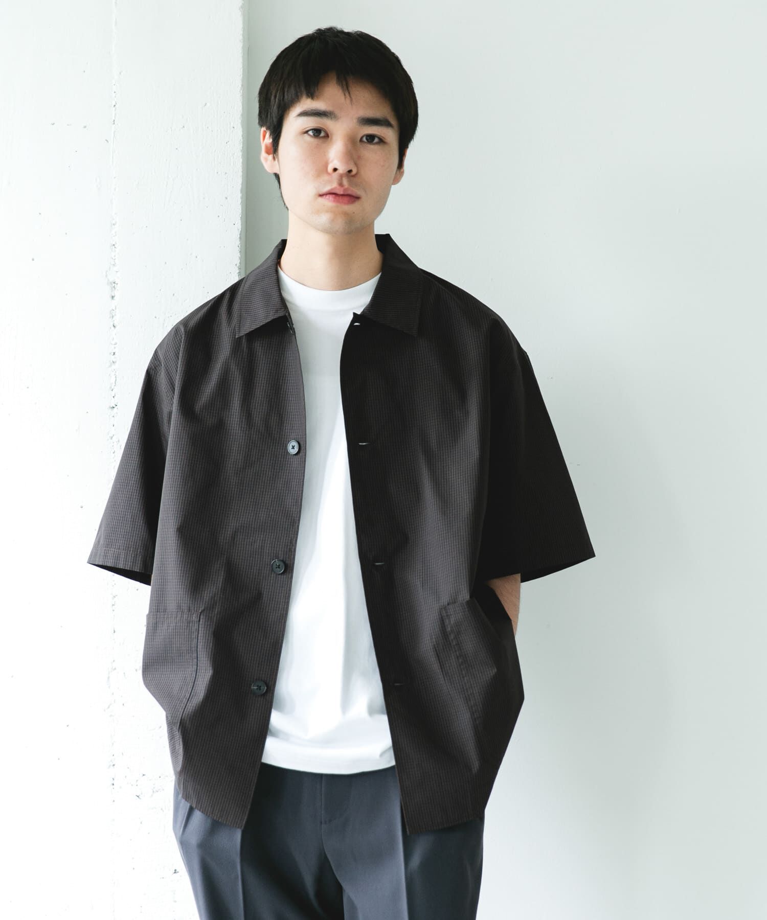 URBAN RESEARCH DOORS「『速乾/ｲｰｼﾞｰｹｱ/UVｶｯﾄ』『URTECH』Aircare ｼｮｰﾄｽﾘｰﾌﾞｼｬ 」|シャツ・ブラウス|
