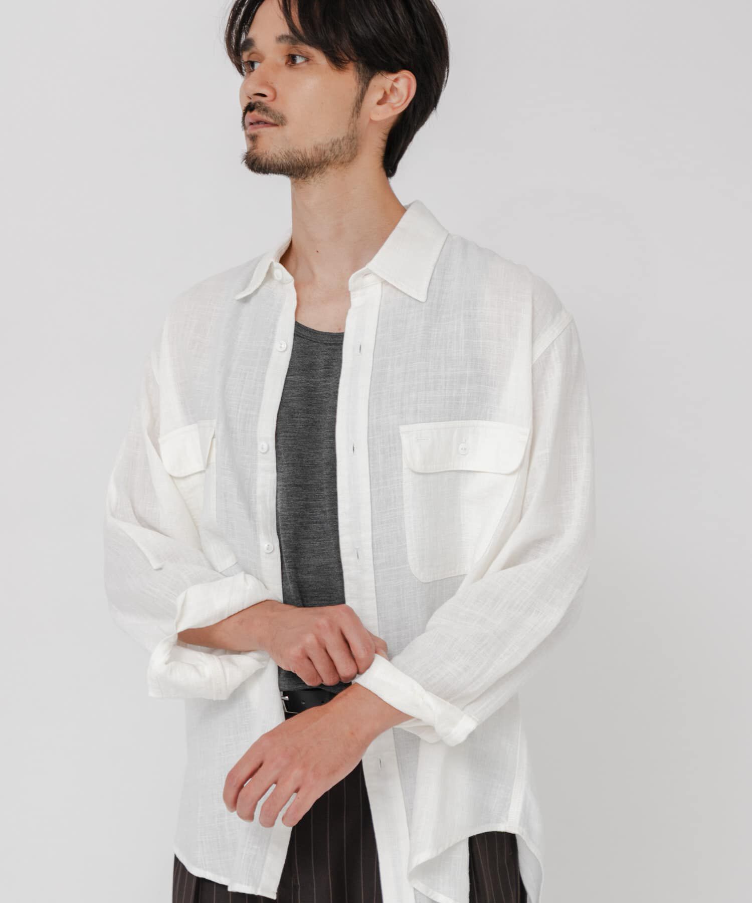 URBAN RESEARCH「SANDWASH LINEN WORK SHIRTS」|シャツ・ブラウス|