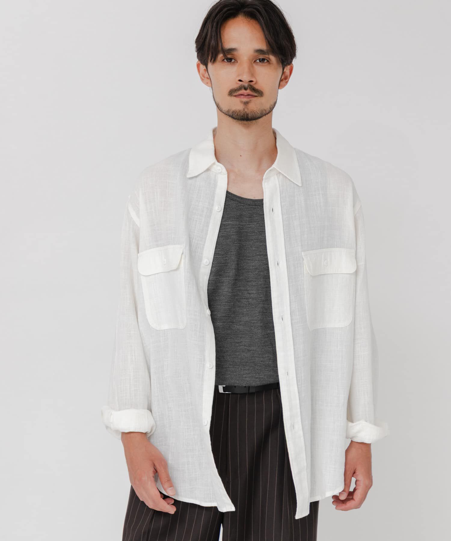 URBAN RESEARCH「SANDWASH LINEN WORK SHIRTS」|シャツ・ブラウス|