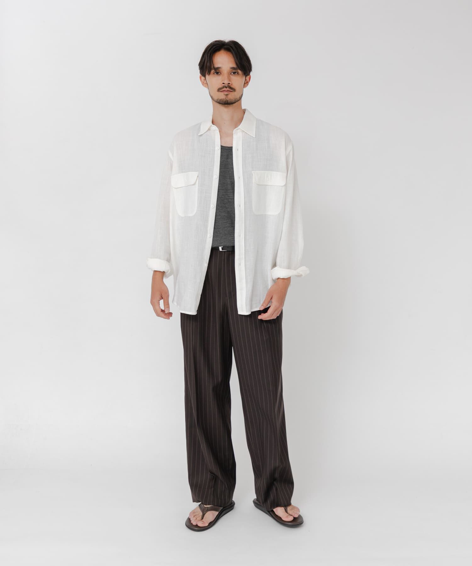 URBAN RESEARCH「SANDWASH LINEN WORK SHIRTS」|シャツ・ブラウス|