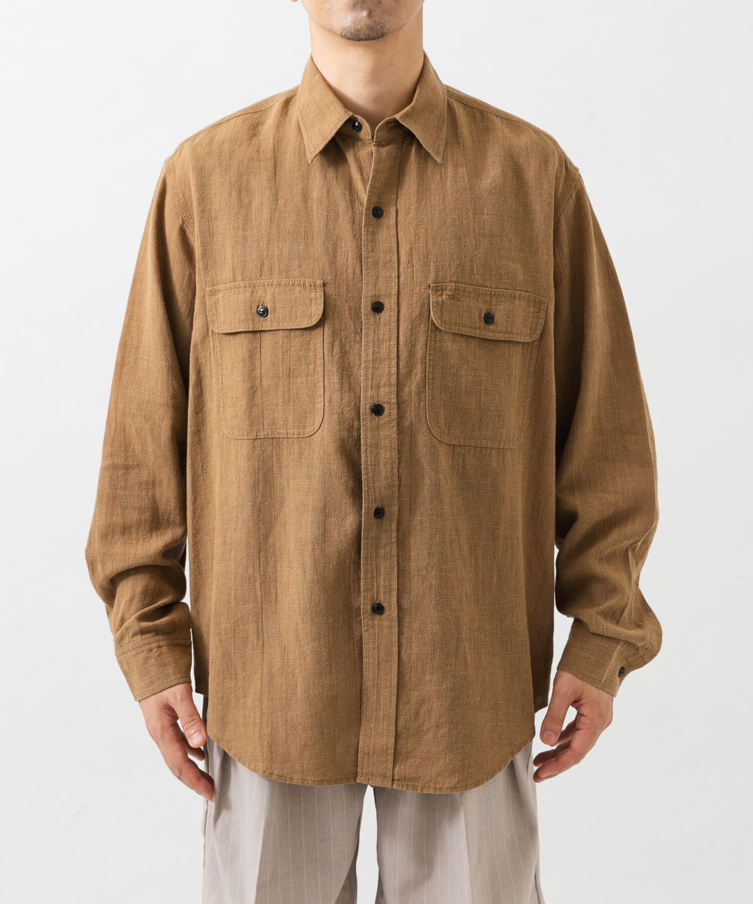 URBAN RESEARCH「SANDWASH LINEN WORK SHIRTS」|シャツ・ブラウス|