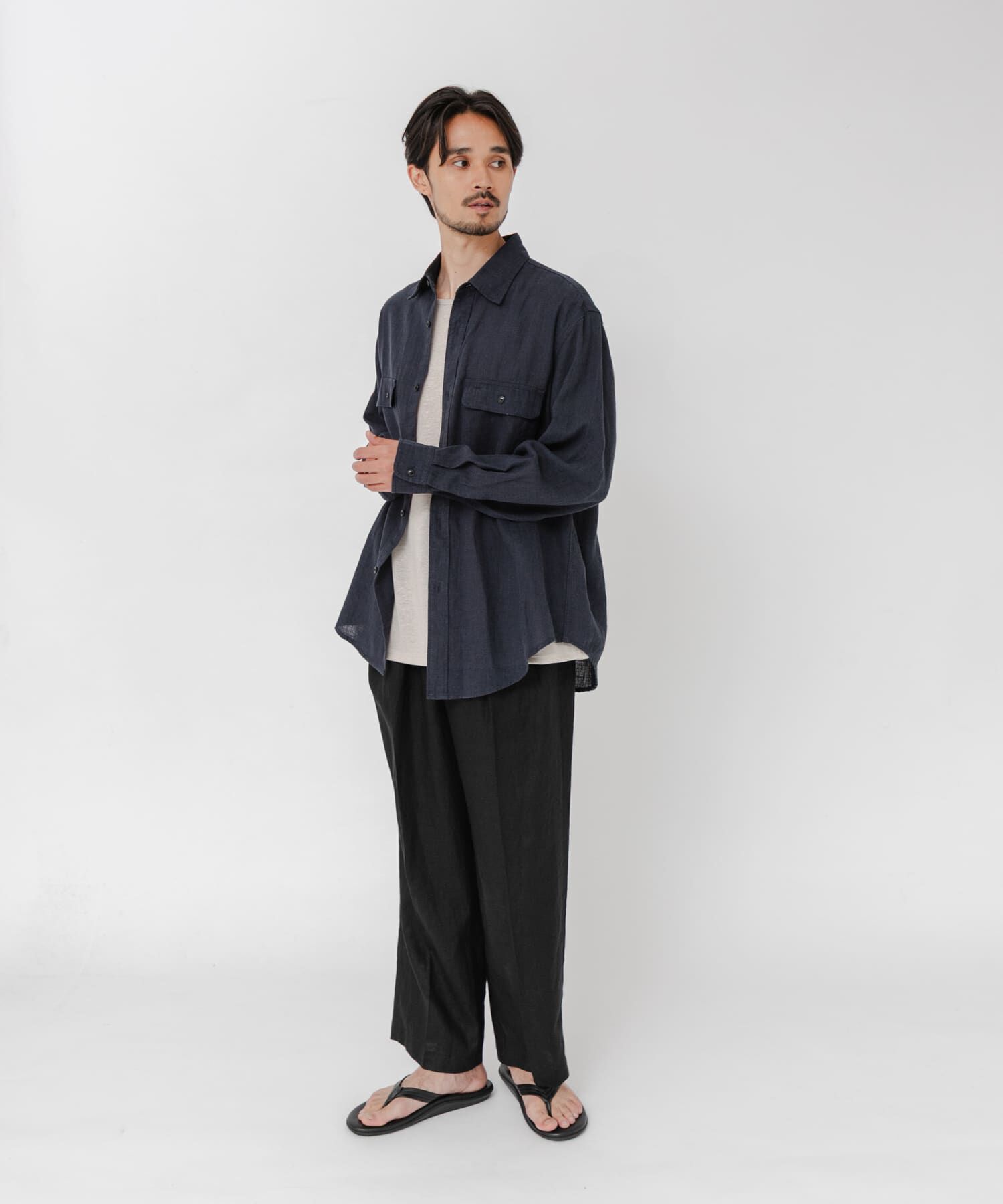 URBAN RESEARCH「SANDWASH LINEN WORK SHIRTS」|シャツ・ブラウス|