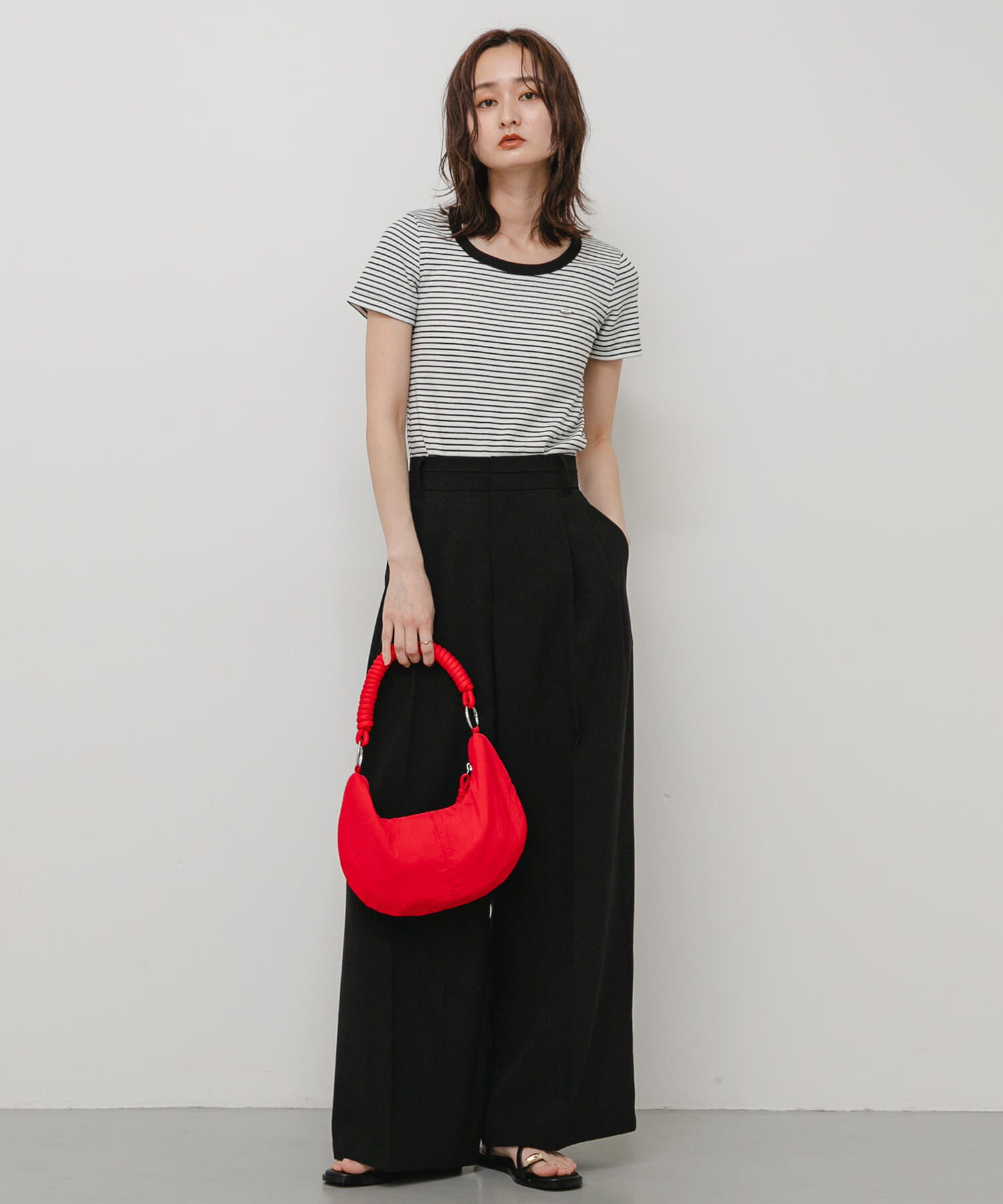 SENSE OF PLACE by URBAN RESEARCH「『一部WEB限定カラー』ラウンドネックリブTシャツ(半袖)」|Tシャツ・カットソー|