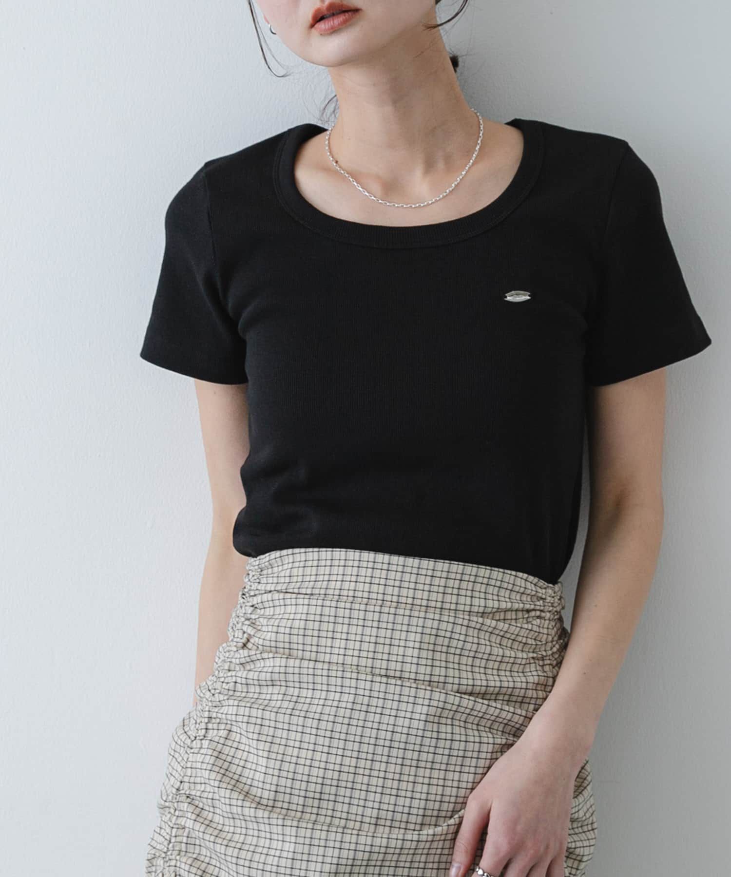 SENSE OF PLACE by URBAN RESEARCH「『一部WEB限定カラー』ラウンドネックリブTシャツ(半袖)」|Tシャツ・カットソー|ブラック
