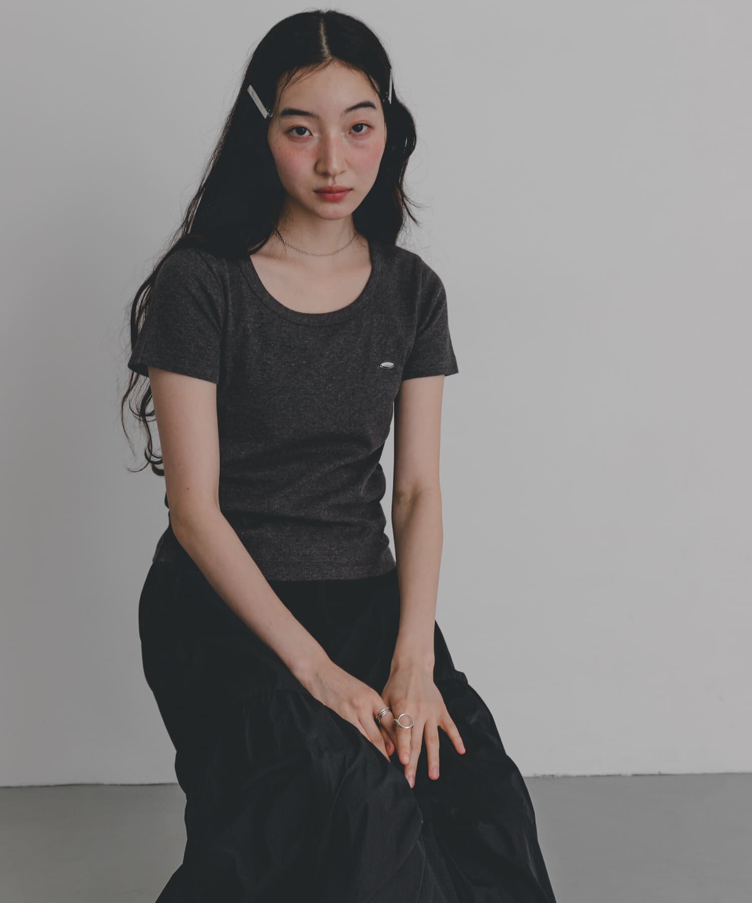 SENSE OF PLACE by URBAN RESEARCH「『一部WEB限定カラー』ラウンドネックリブTシャツ(半袖)」|Tシャツ・カットソー|