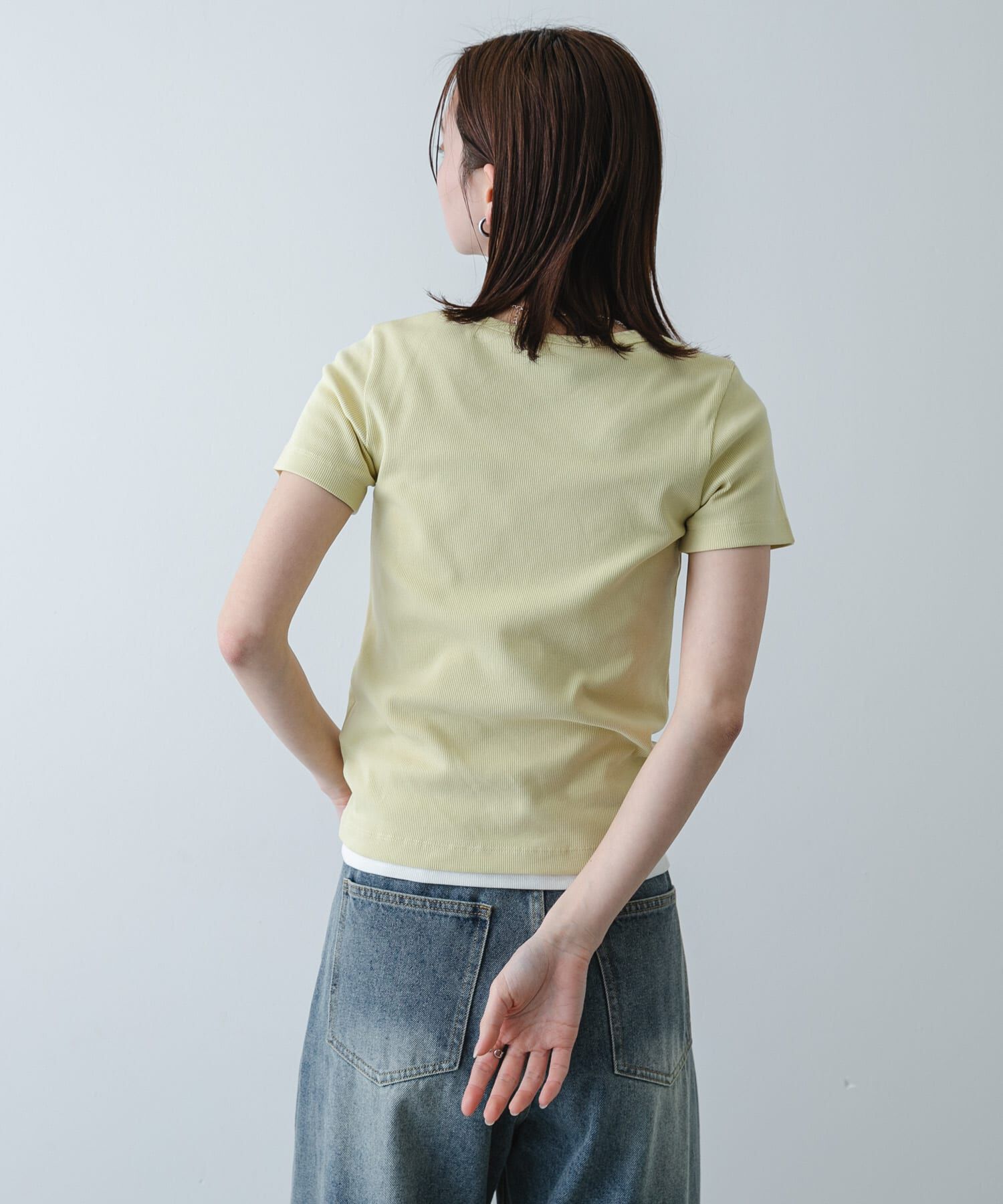 SENSE OF PLACE by URBAN RESEARCH「『一部WEB限定カラー』ラウンドネックリブTシャツ(半袖)」|Tシャツ・カットソー|