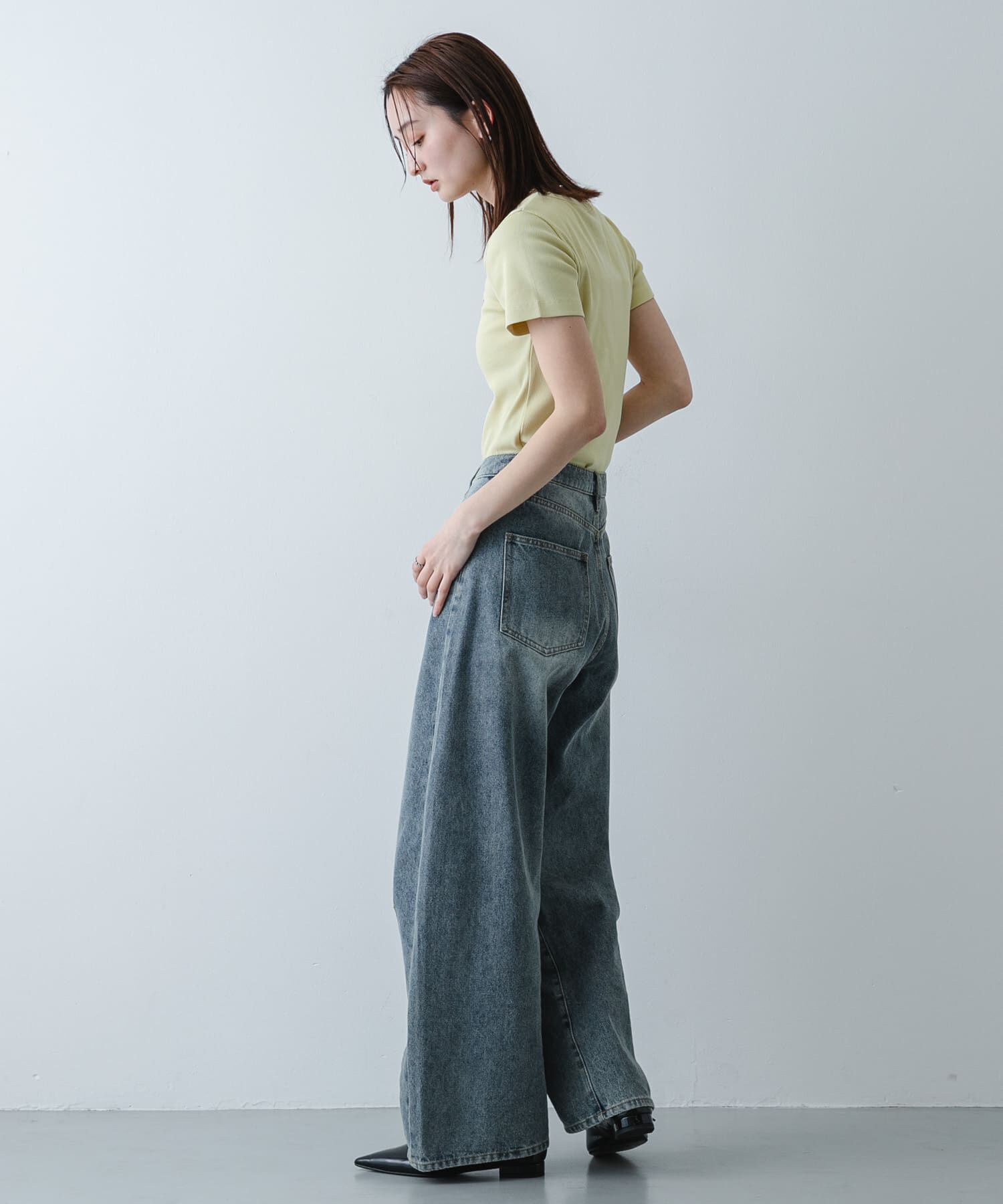 SENSE OF PLACE by URBAN RESEARCH「『一部WEB限定カラー』ラウンドネックリブTシャツ(半袖)」|Tシャツ・カットソー|