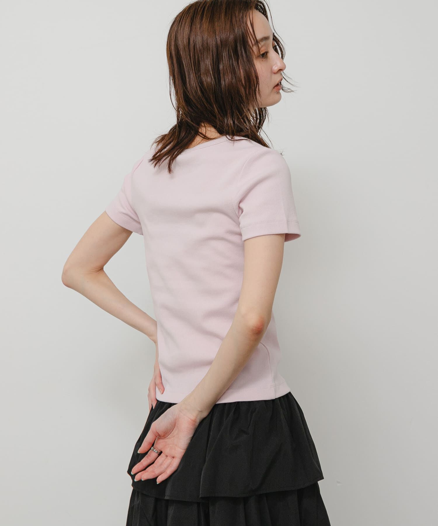 SENSE OF PLACE by URBAN RESEARCH「『一部WEB限定カラー』ラウンドネックリブTシャツ(半袖)」|Tシャツ・カットソー|