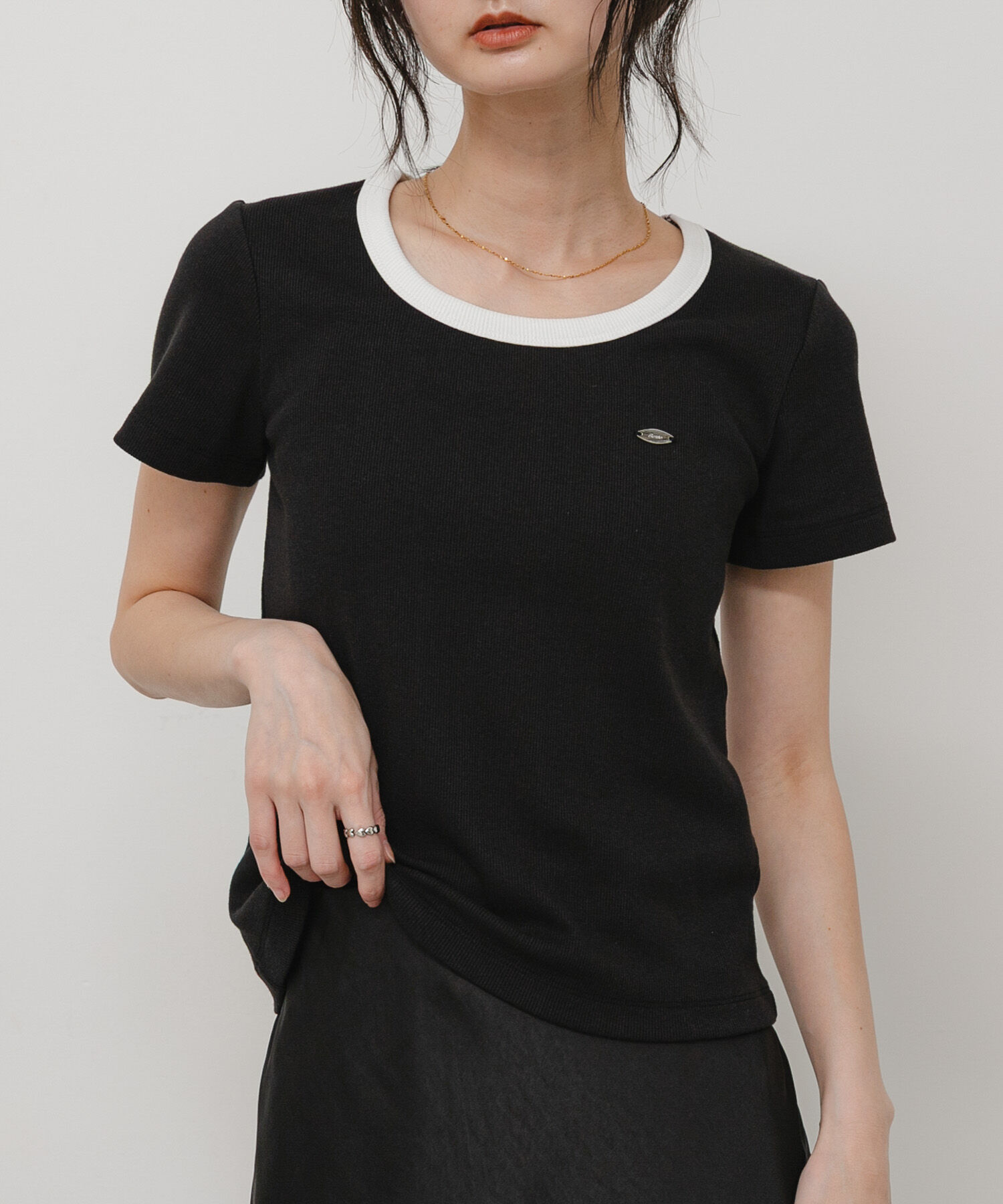 SENSE OF PLACE by URBAN RESEARCH「『一部WEB限定カラー』ラウンドネックリブTシャツ(半袖)」|Tシャツ・カットソー|その他1