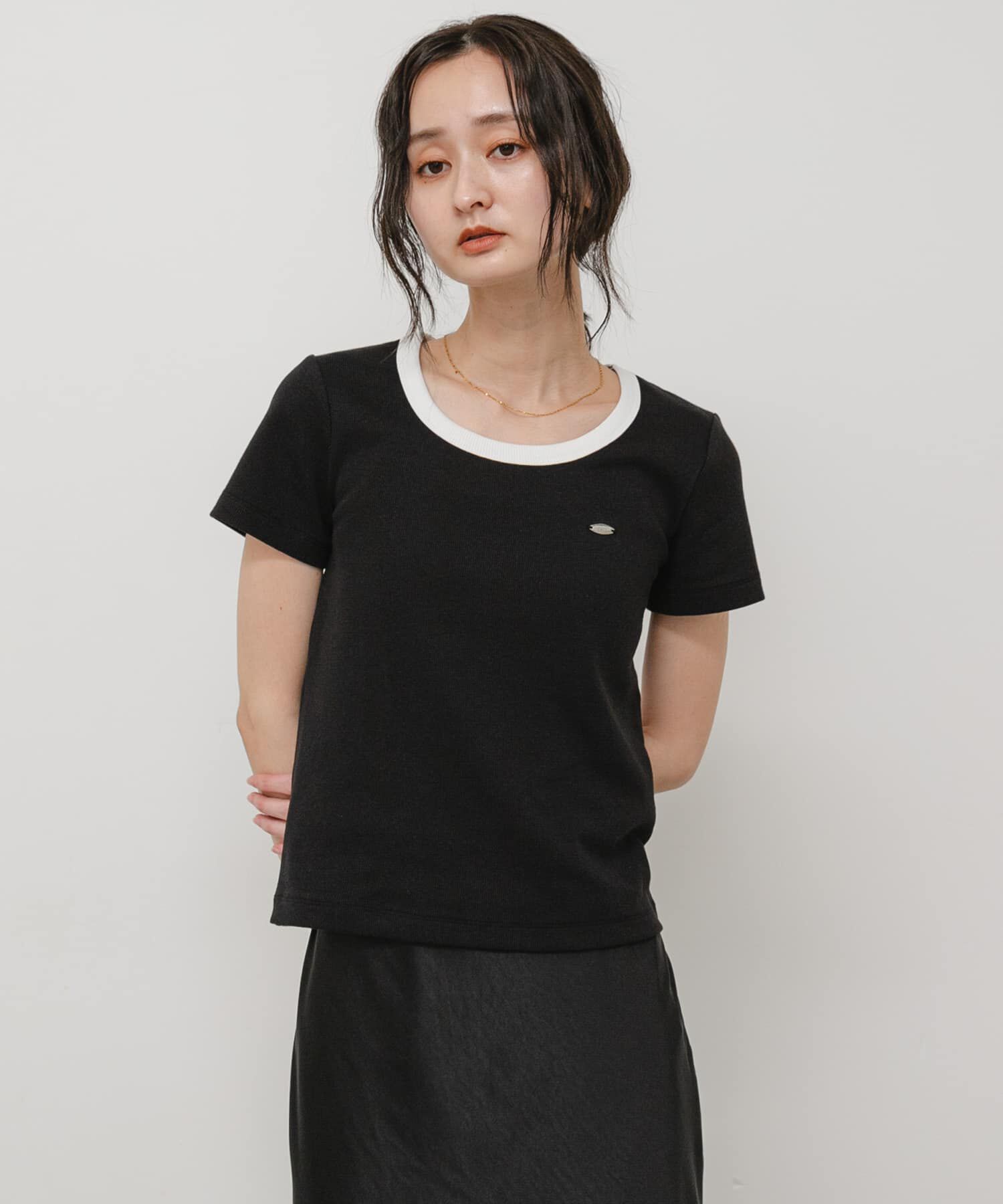 SENSE OF PLACE by URBAN RESEARCH「『一部WEB限定カラー』ラウンドネックリブTシャツ(半袖)」|Tシャツ・カットソー|