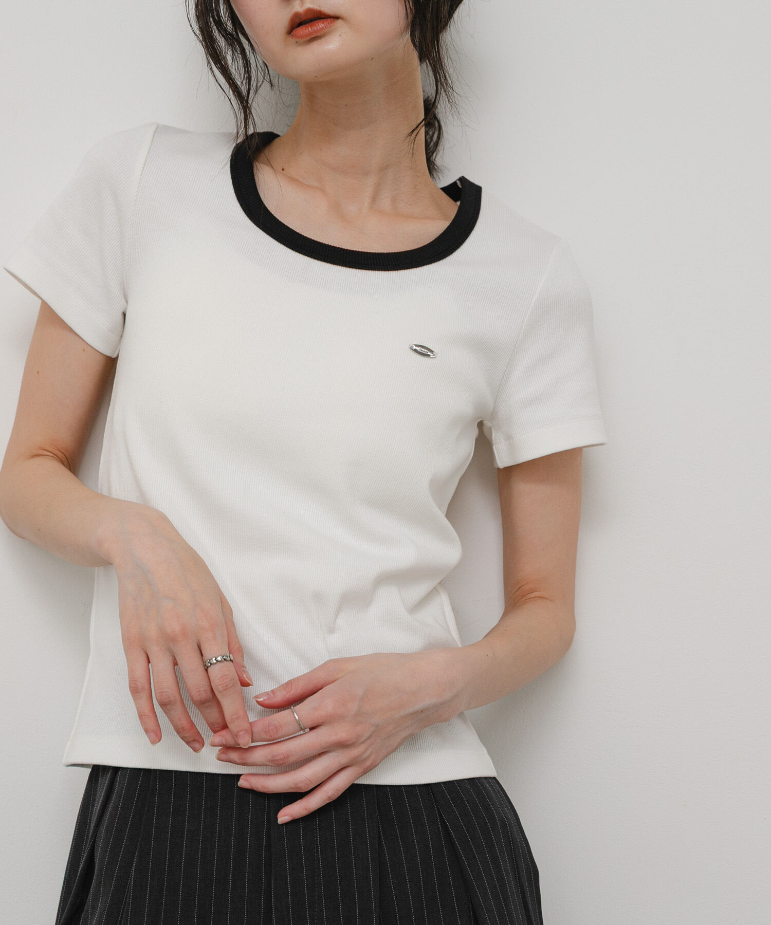 SENSE OF PLACE by URBAN RESEARCH「『一部WEB限定カラー』ラウンドネックリブTシャツ(半袖)」|Tシャツ・カットソー|その他2