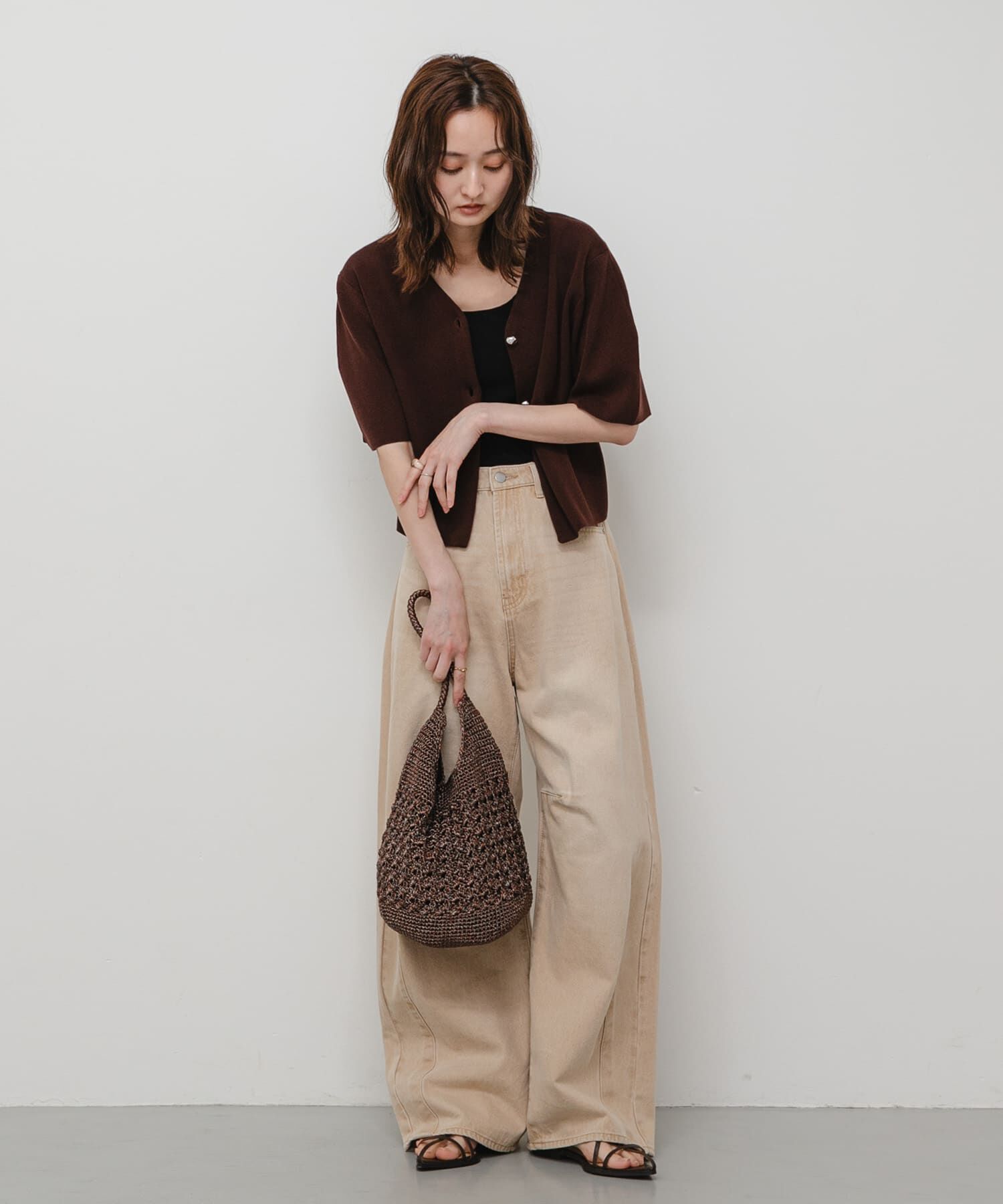 SENSE OF PLACE by URBAN RESEARCH「メタリックヤーンバッグ」|かごバッグ|