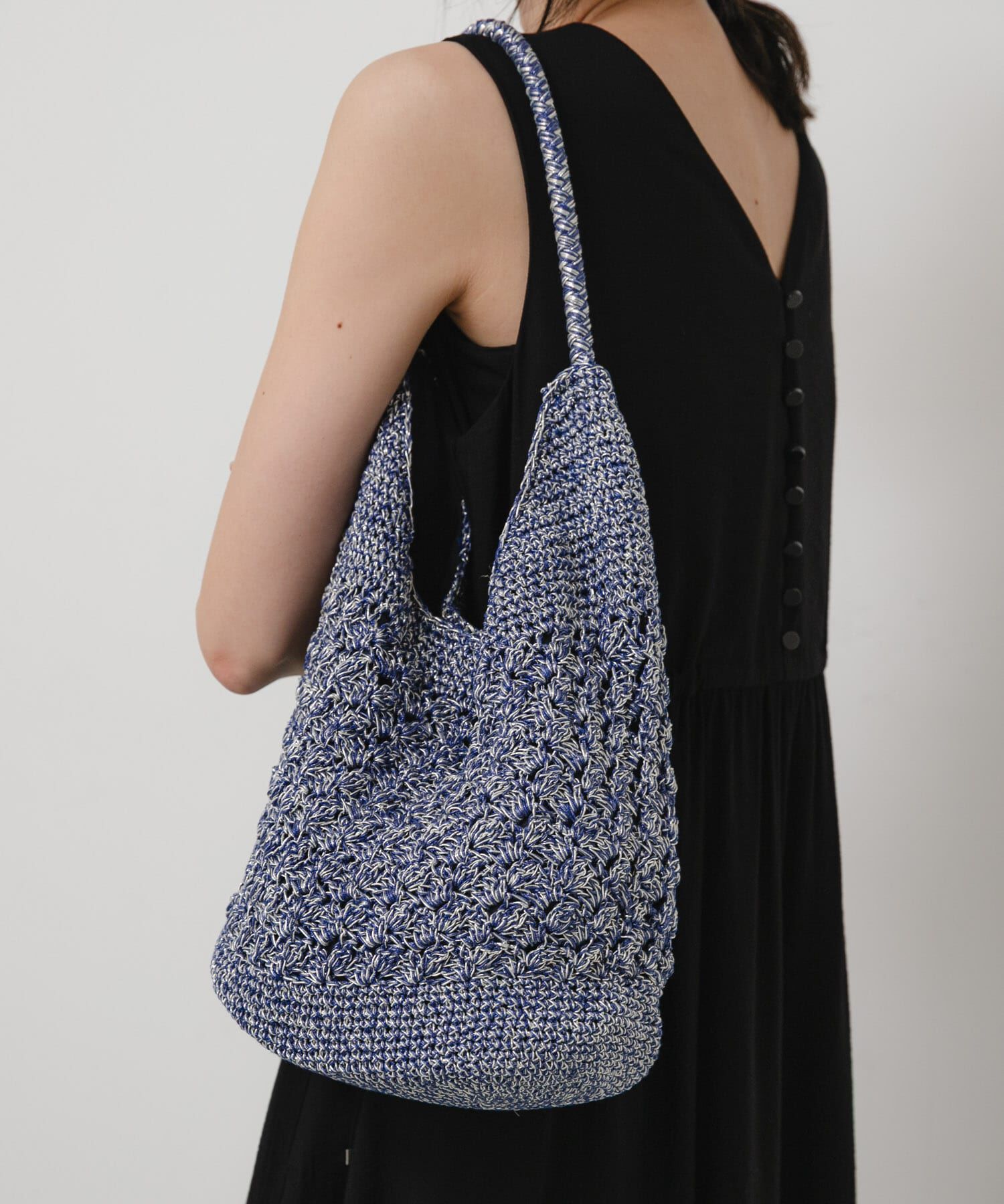 SENSE OF PLACE by URBAN RESEARCH「メタリックヤーンバッグ」|かごバッグ|