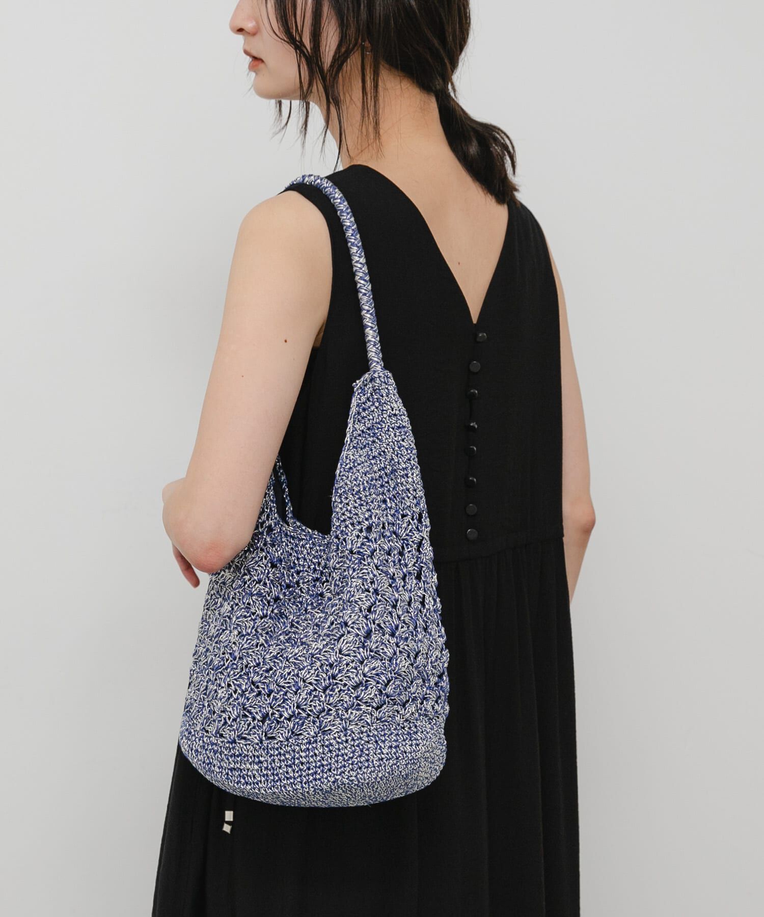 SENSE OF PLACE by URBAN RESEARCH「メタリックヤーンバッグ」|かごバッグ|