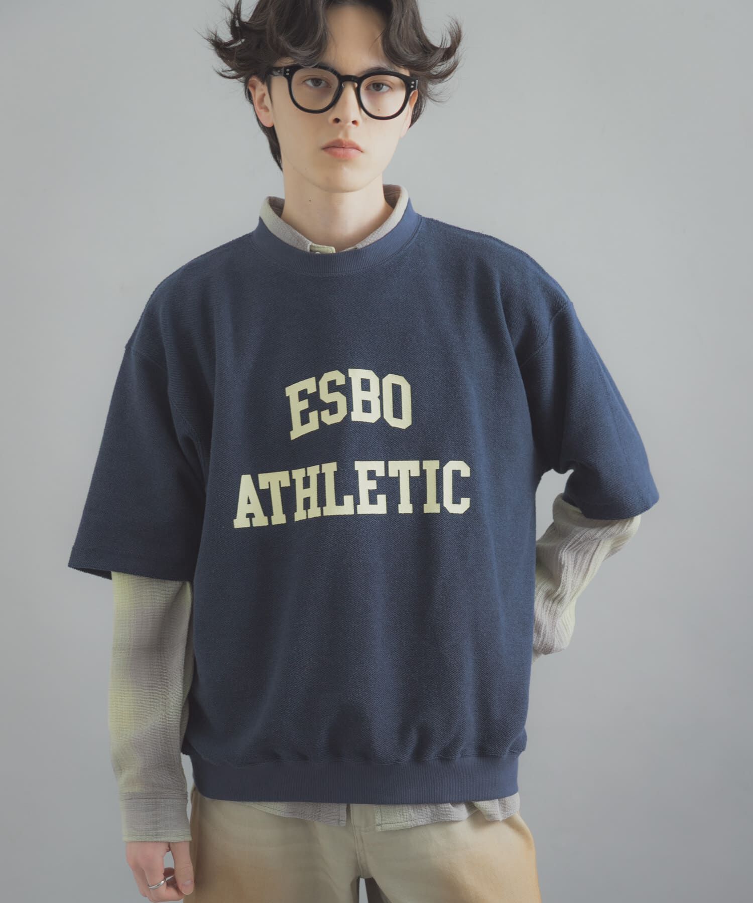 SENSE OF PLACE by URBAN RESEARCH「カレッジスウェットショートスリーブTシャツ」|スウェット・ジャージ|