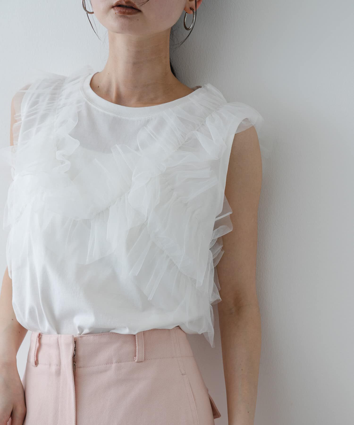 SENSE OF PLACE by URBAN RESEARCH「フリルデザインカットトップ」|Tシャツ・カットソー|