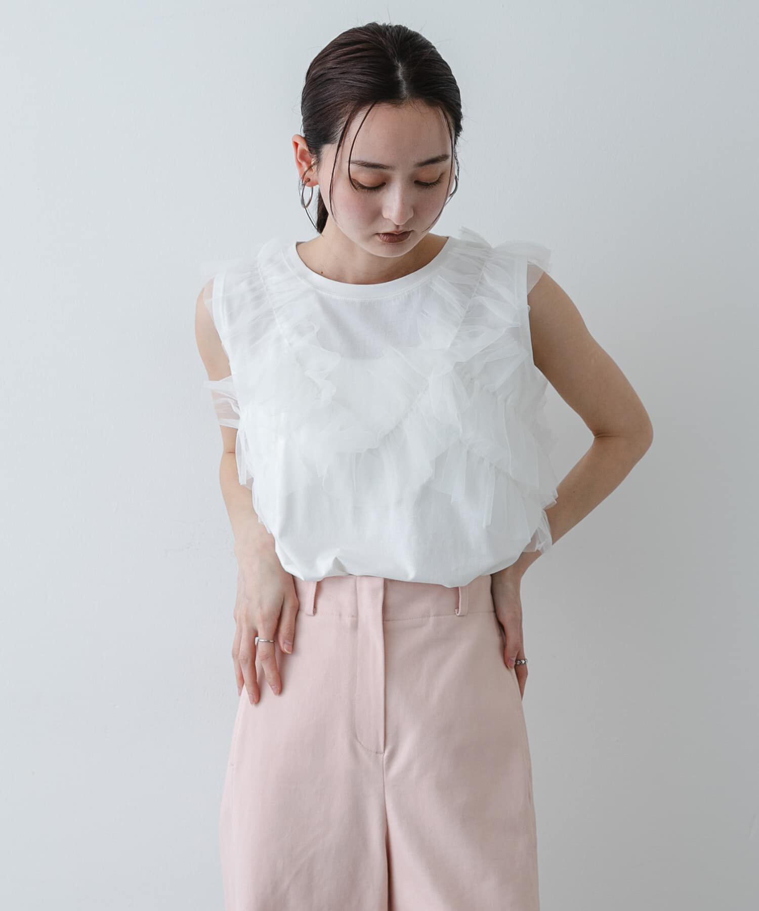 SENSE OF PLACE by URBAN RESEARCH「フリルデザインカットトップ」|Tシャツ・カットソー|