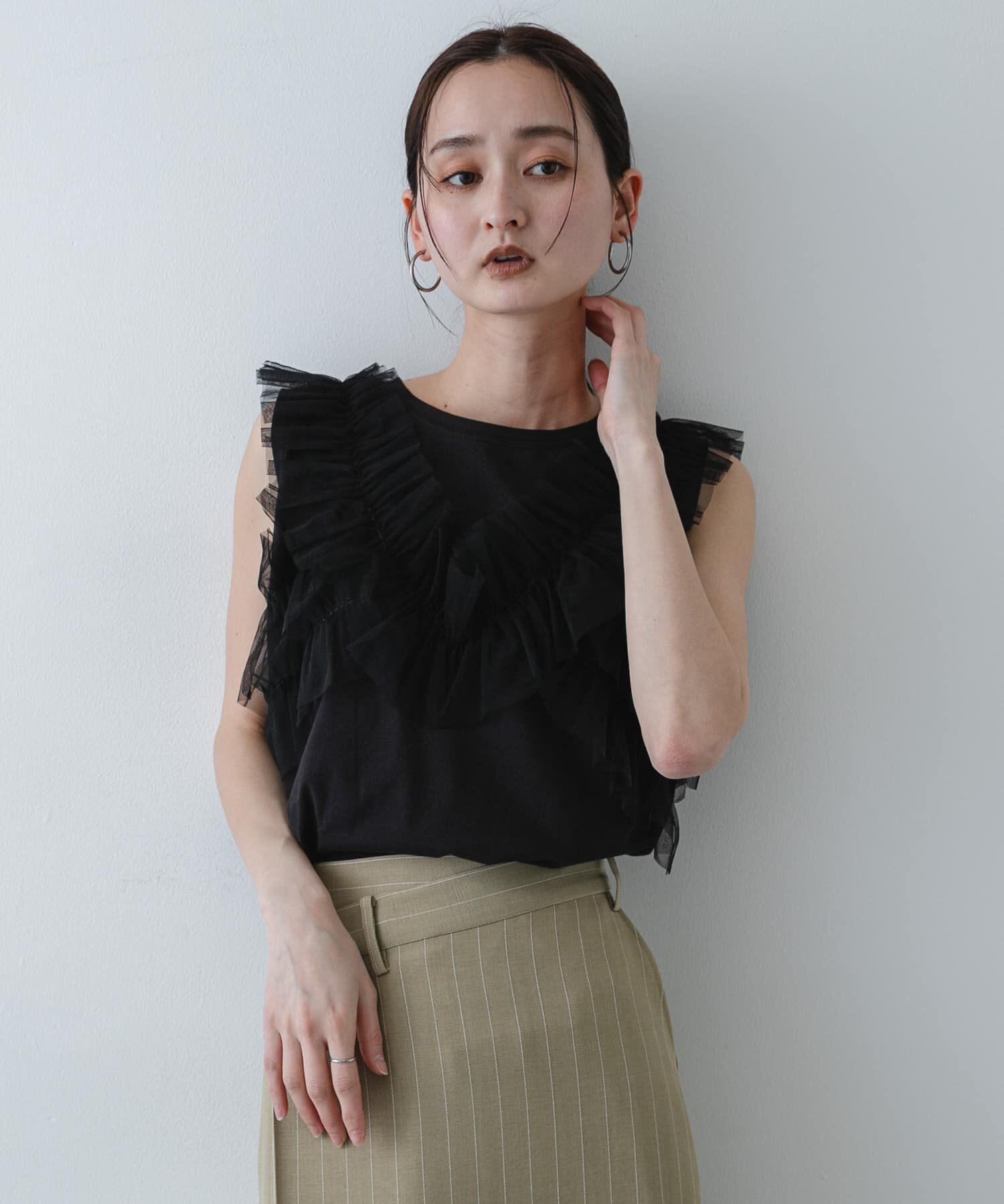 SENSE OF PLACE by URBAN RESEARCH「フリルデザインカットトップ」|Tシャツ・カットソー|