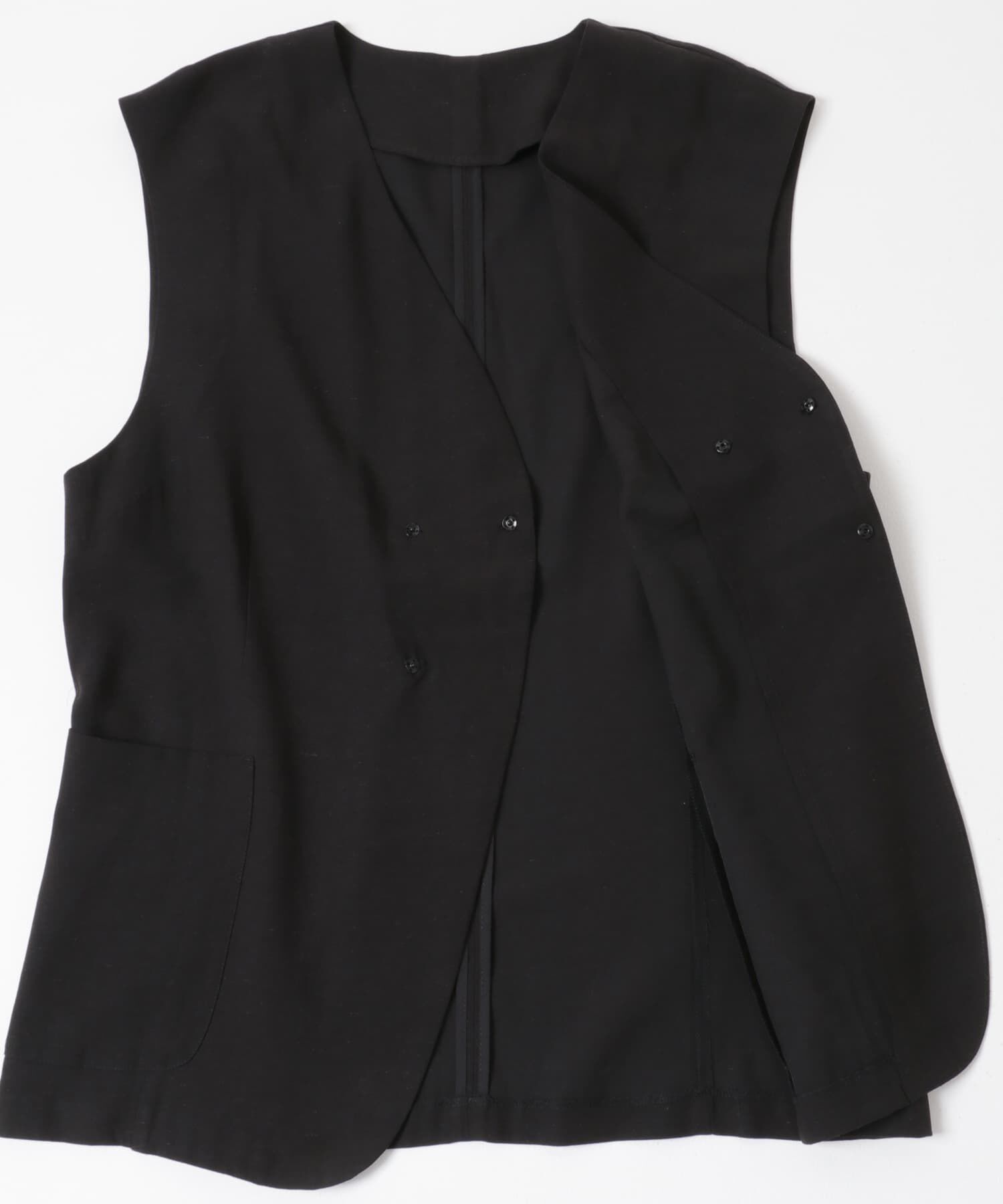 SENSE OF PLACE by URBAN RESEARCH「リネンブレンドノーカラーベスト」|ダウンベスト・ベスト|