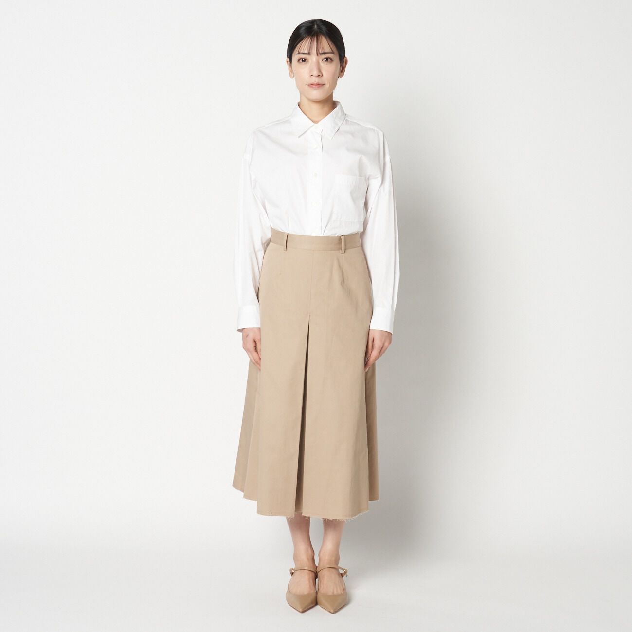 HELIOPOLE「HELIOPOLE COTTON TWILL FLARE SKIRT」|スカート|