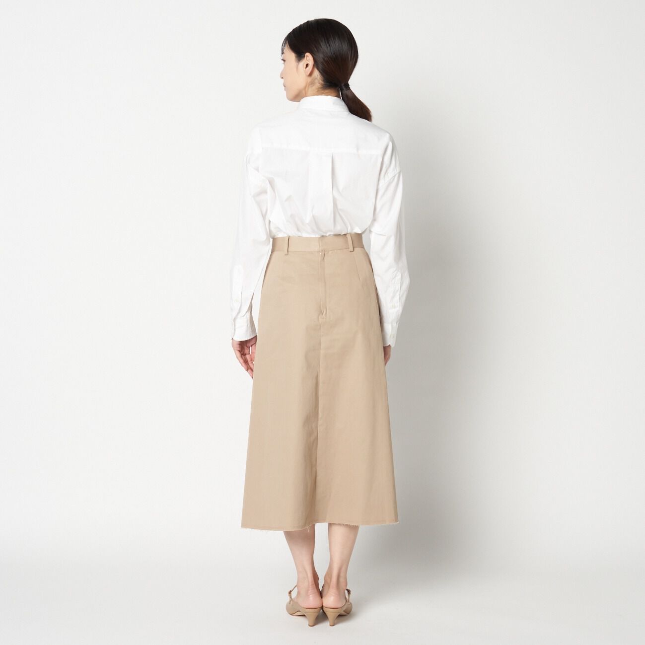 HELIOPOLE「HELIOPOLE COTTON TWILL FLARE SKIRT」|スカート|