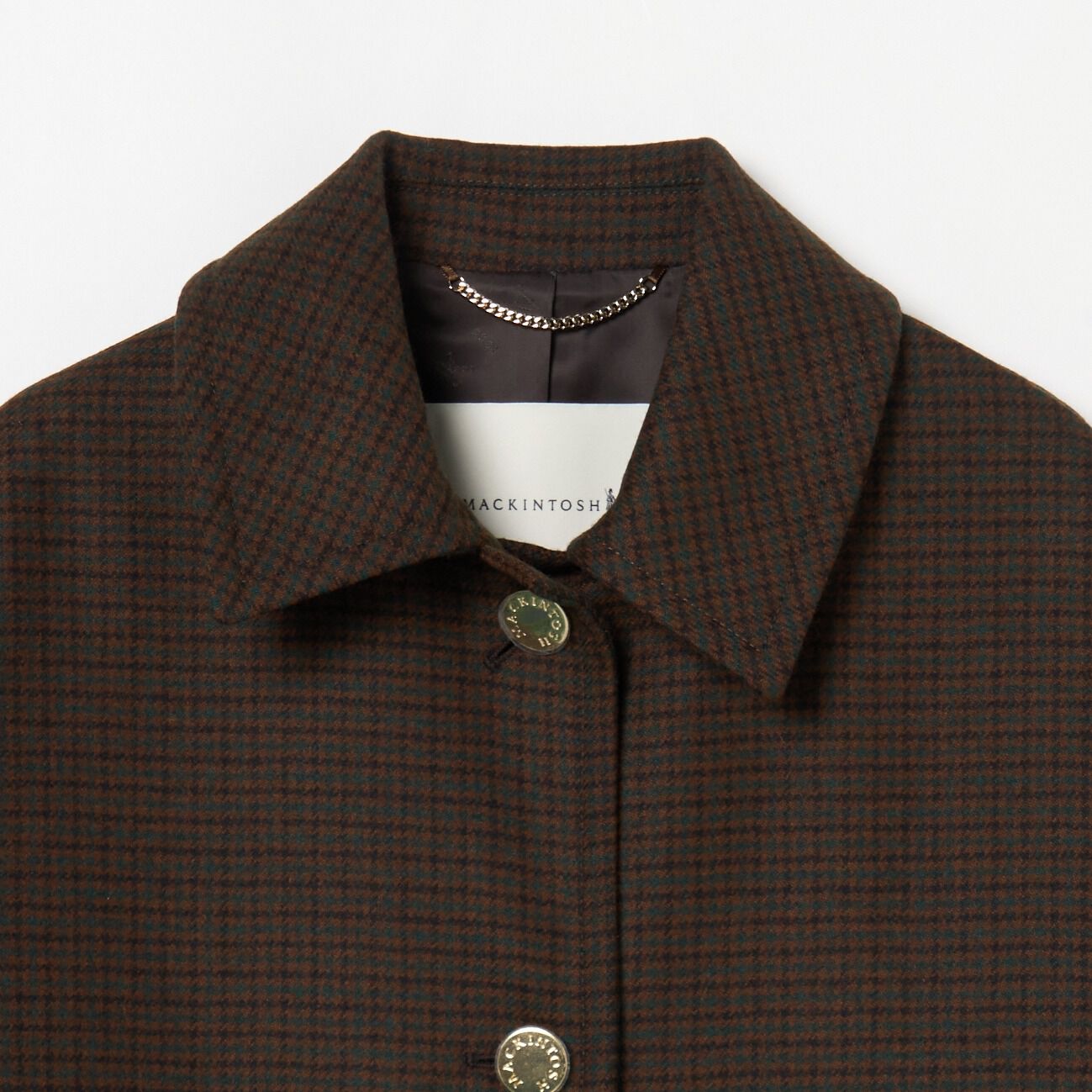  「MACKINTOSH HUMBIE LONG SL MB HOUNDTOOTH」|トレンチコート|