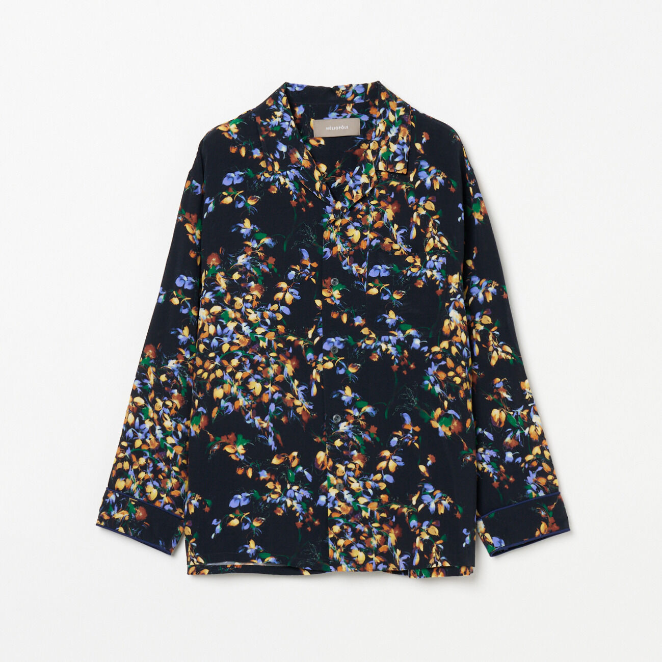 HELIOPOLE「HELIOPOLE IPEKER PRINT PAJAMA SHIRT」|シャツ・ブラウス|ブラック