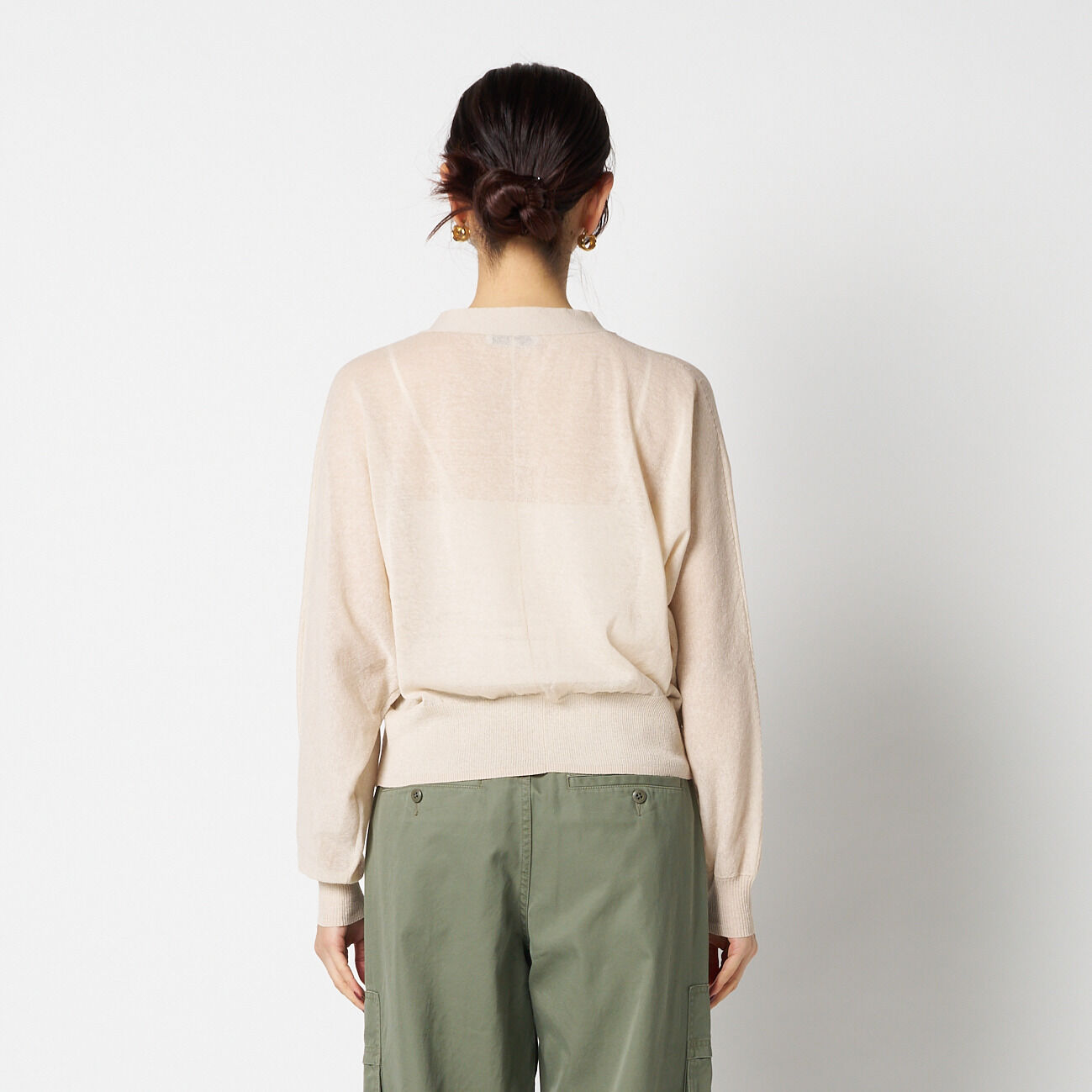 HELIOPOLE「HELIOPOLE SHEER LINEN KNIT V NECK CARDIGAN」|ニット・セーター|
