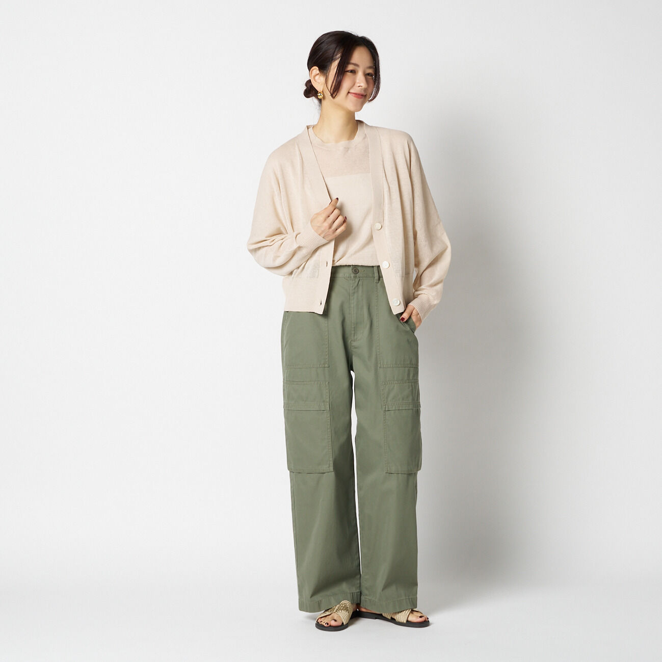 HELIOPOLE「HELIOPOLE SHEER LINEN KNIT V NECK CARDIGAN」|ニット・セーター|