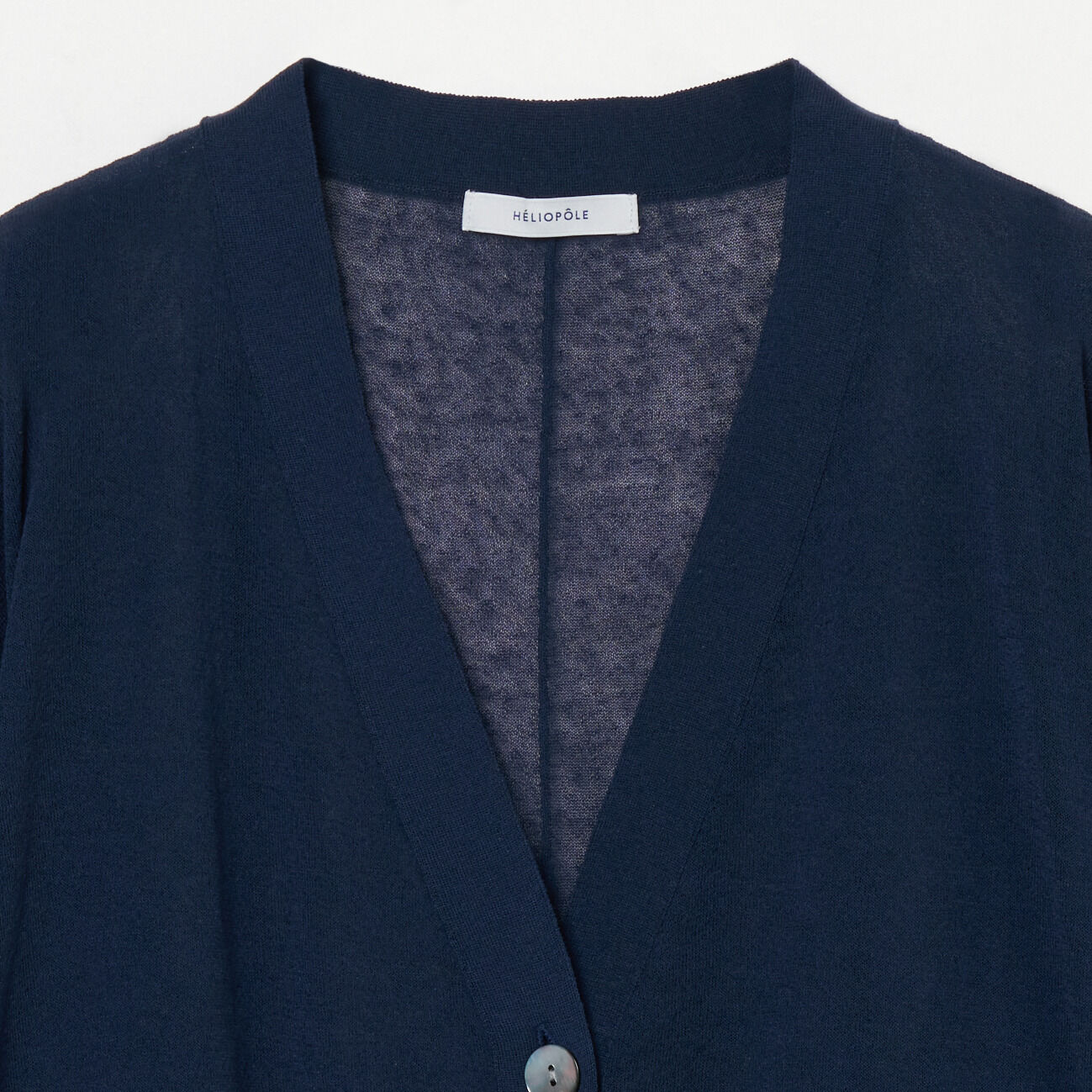 HELIOPOLE「HELIOPOLE SHEER LINEN KNIT V NECK CARDIGAN」|ニット・セーター|