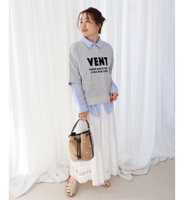  「フロッキーミニ裏毛ロゴプルオーバー」|Tシャツ・カットソー|