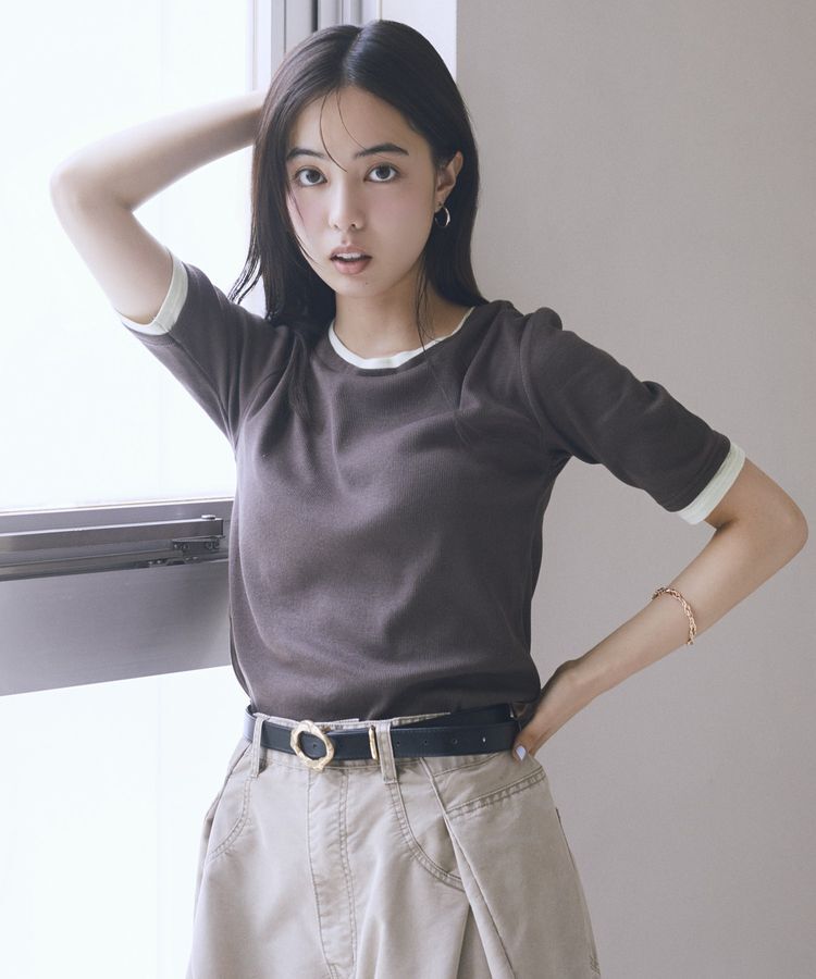 earth music&ecology「レイヤードライクバイカラープルオーバー」|Tシャツ・カットソー|