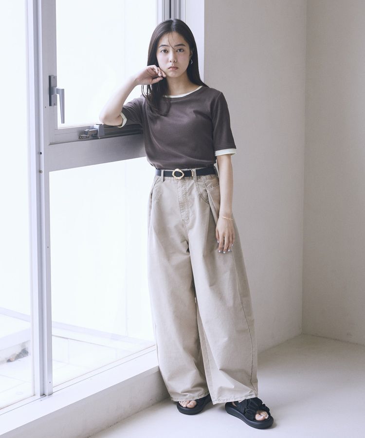 earth music&ecology「レイヤードライクバイカラープルオーバー」|Tシャツ・カットソー|