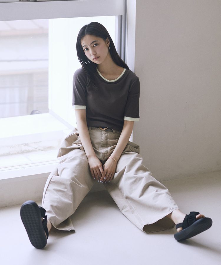 earth music&ecology「レイヤードライクバイカラープルオーバー」|Tシャツ・カットソー|
