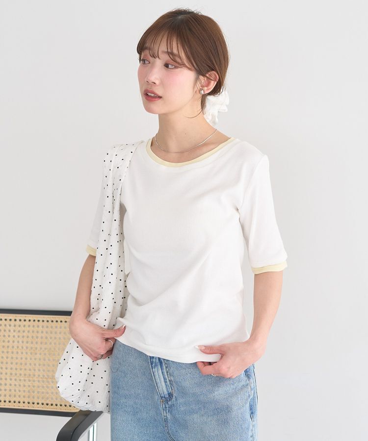 earth music&ecology「レイヤードライクバイカラープルオーバー」|Tシャツ・カットソー|