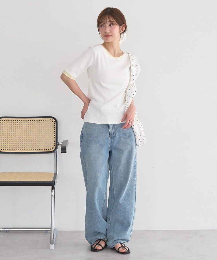 earth music&ecology「レイヤードライクバイカラープルオーバー」|Tシャツ・カットソー|