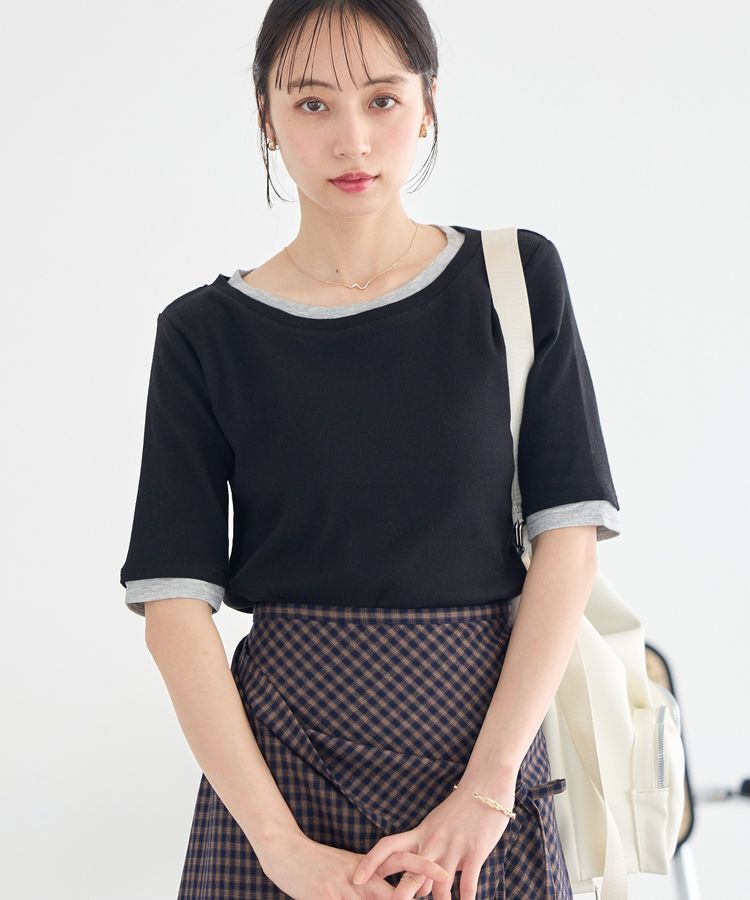 earth music&ecology「レイヤードライクバイカラープルオーバー」|Tシャツ・カットソー|