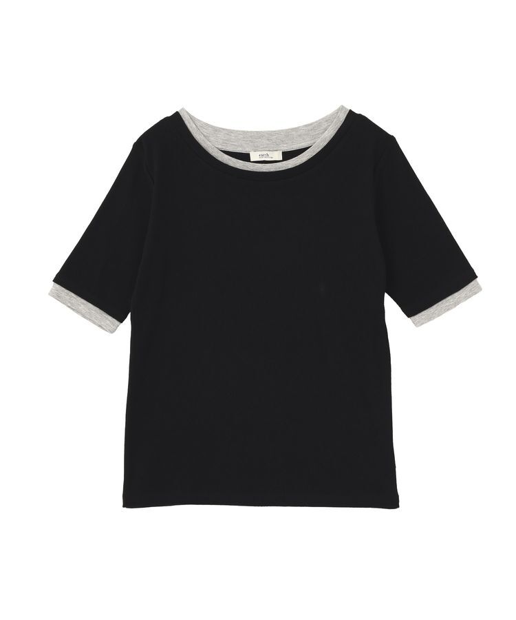 earth music&ecology「レイヤードライクバイカラープルオーバー」|Tシャツ・カットソー|