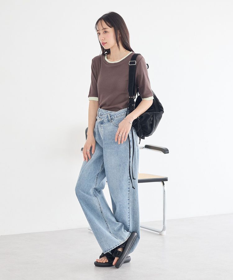 earth music&ecology「レイヤードライクバイカラープルオーバー」|Tシャツ・カットソー|