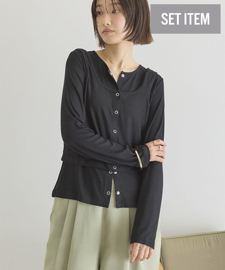 AMERICAN HOLIC「【2点セット】カーディガン+タンクトップ」|カーディガン|Black