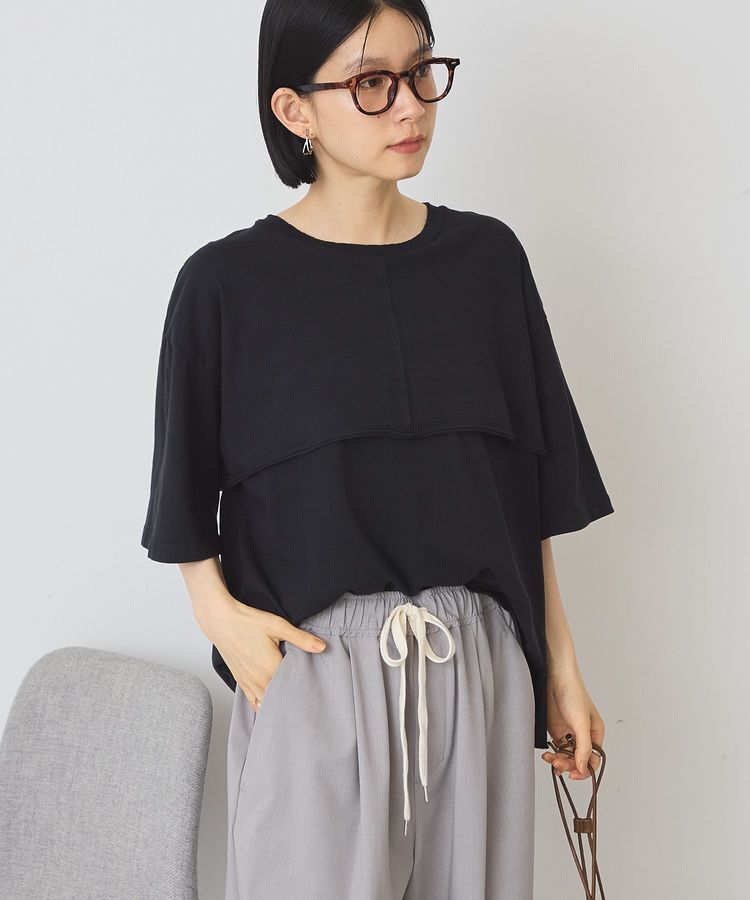 AMERICAN HOLIC「レイヤード風加工Tシャツ」|Tシャツ・カットソー|Black