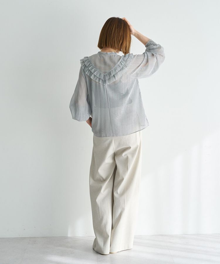 YECCA VECCA「ラッフルレースブラウス」|シャツ・ブラウス|