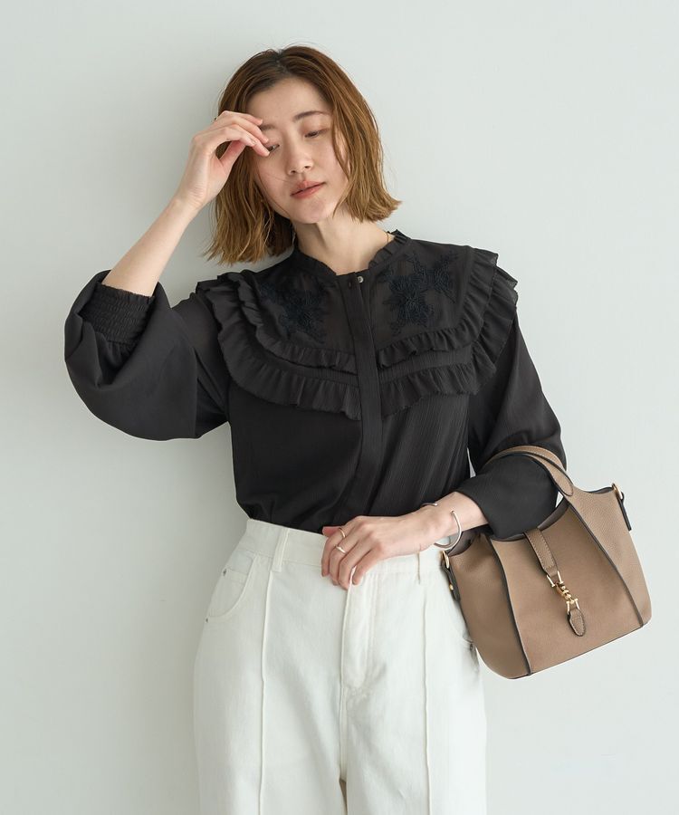 YECCA VECCA「ラッフルレースブラウス」|シャツ・ブラウス|