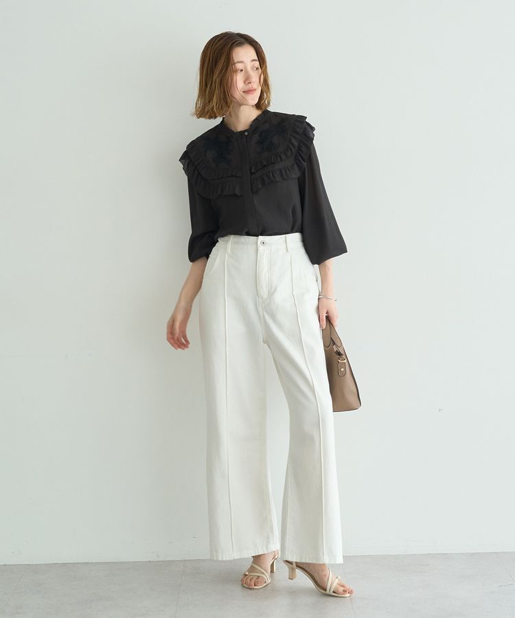 YECCA VECCA「ラッフルレースブラウス」|シャツ・ブラウス|