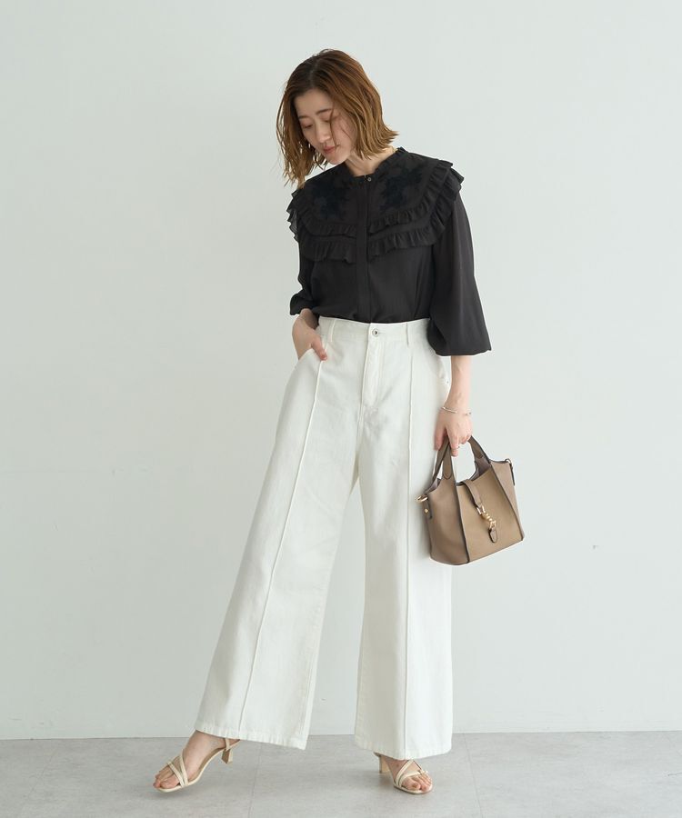 YECCA VECCA「ラッフルレースブラウス」|シャツ・ブラウス|
