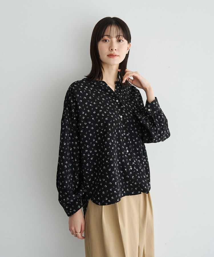 YECCA VECCA「2wayボリューム袖花柄ブラウス」|シャツ・ブラウス|
