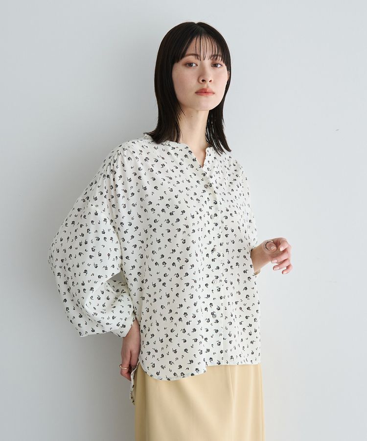 YECCA VECCA「2wayボリューム袖花柄ブラウス」|シャツ・ブラウス|