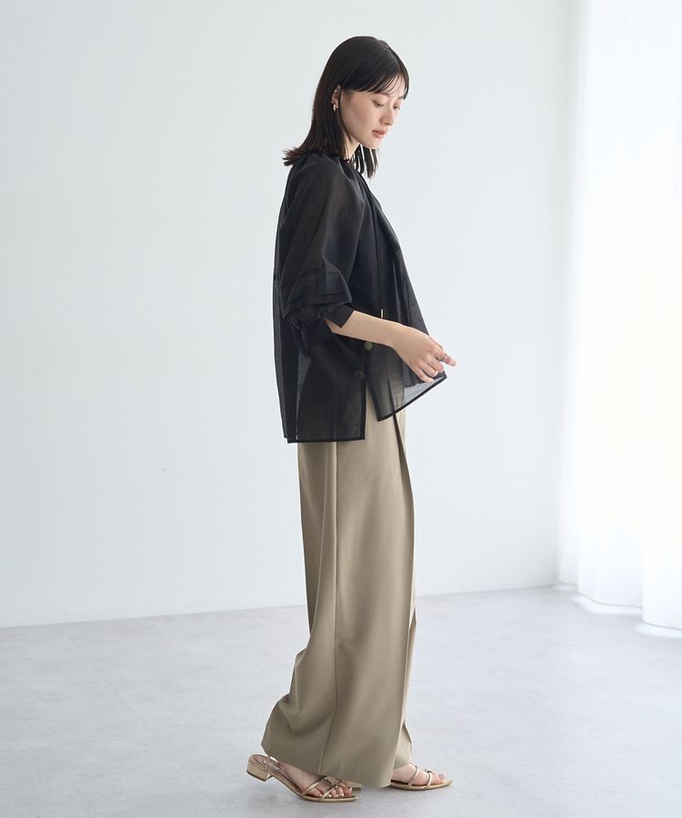 YECCA VECCA「タックスリーブシアーシャツ」|シャツ・ブラウス|