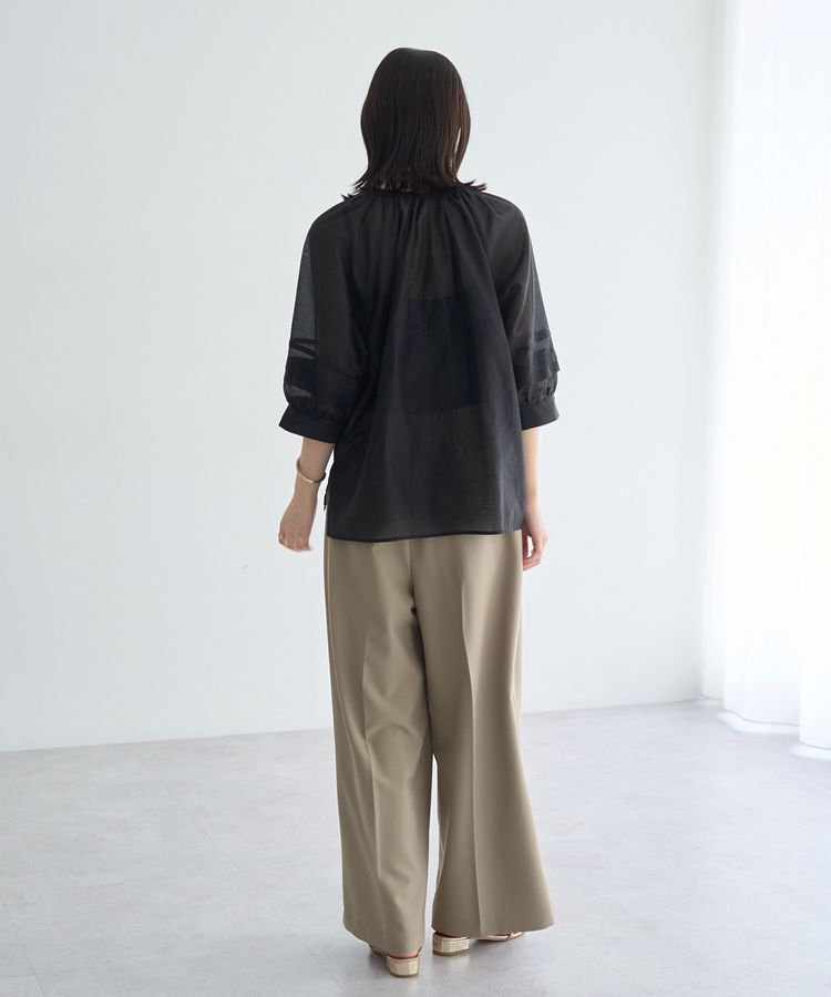 YECCA VECCA「タックスリーブシアーシャツ」|シャツ・ブラウス|